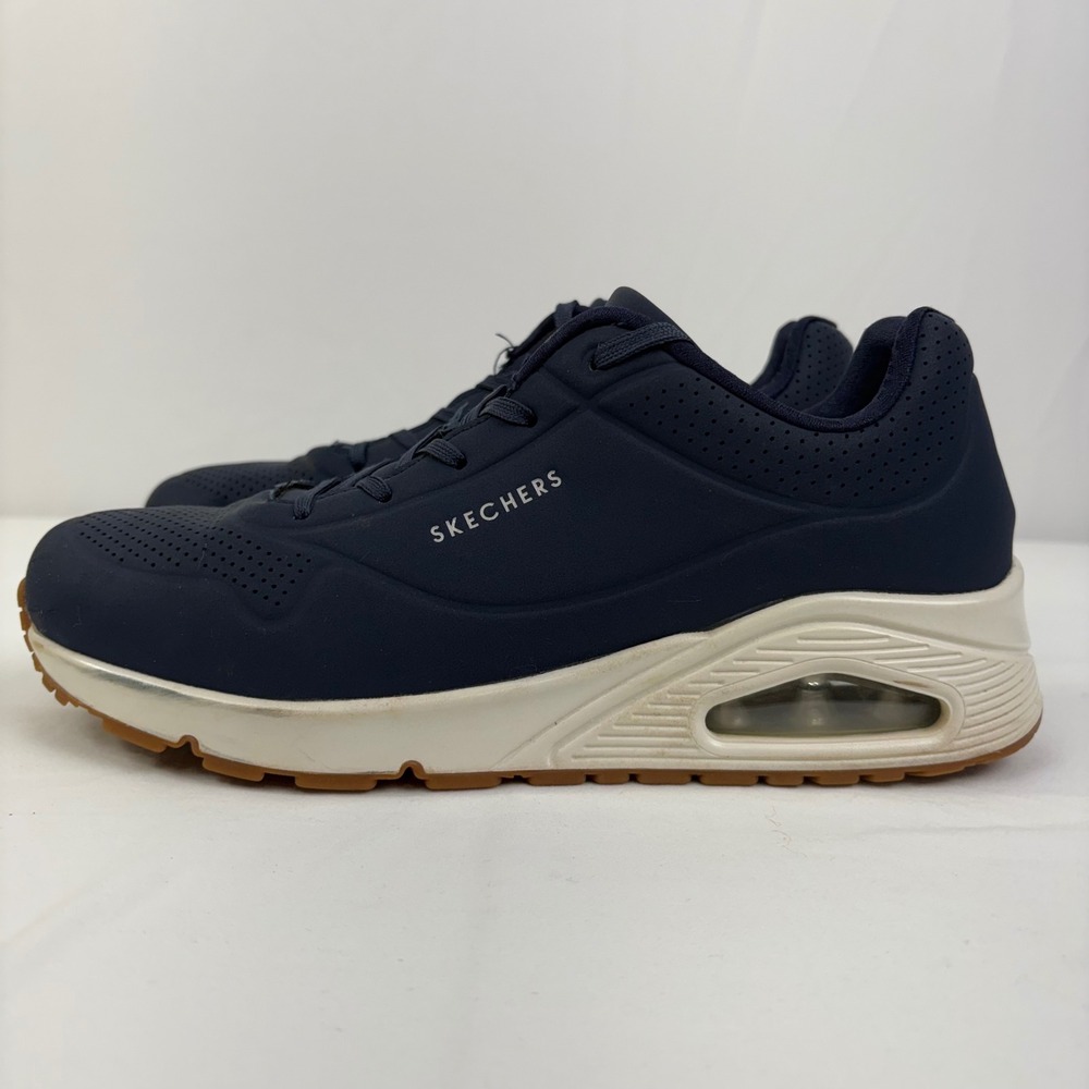 Skechers Women's Navy Blue Street Uno Stand On Air‎ Sneakers Shoes Size 10